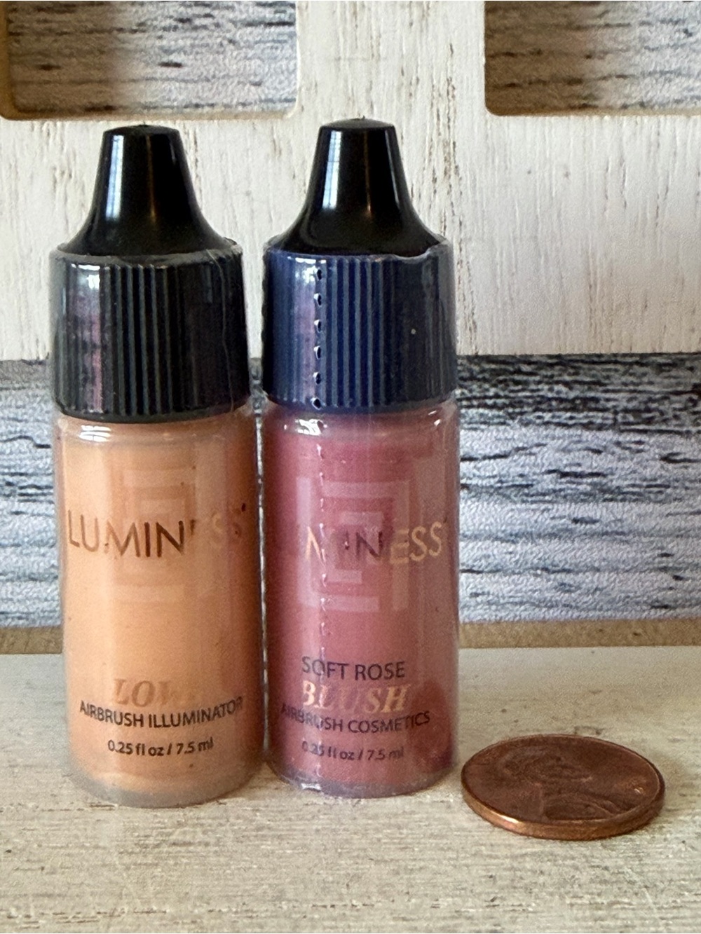2 NEW Luminess Airbrush Makeup Soft Rose Blush / Love Complexion Enhancer .25oz